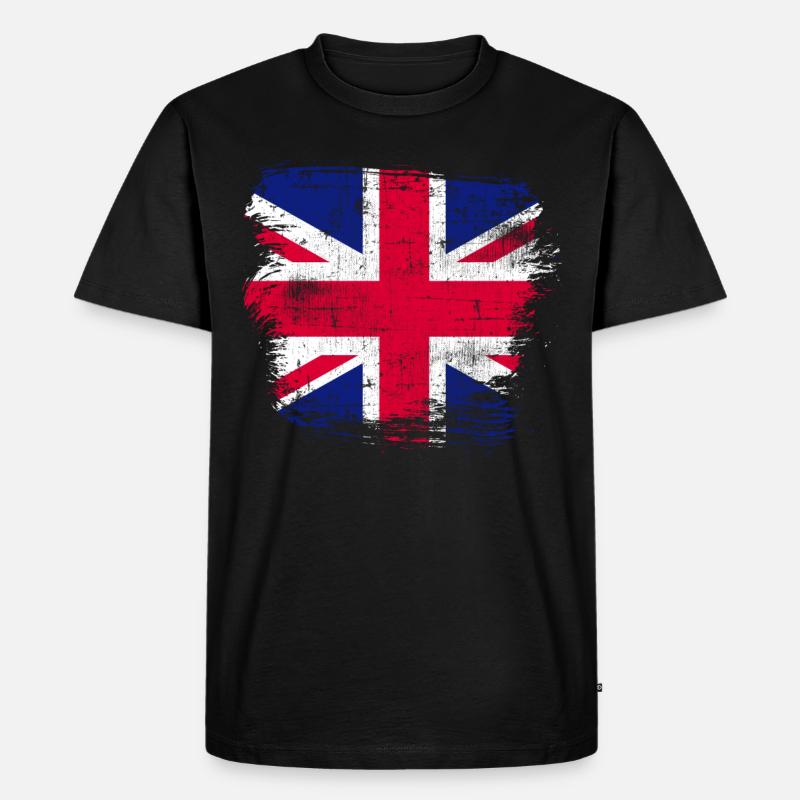 Großbritannien - Männer Premium Bio T-Shirt - Schwarz