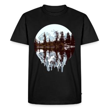 Nature - Alaska - Désert - T-shirt Premium bio Homme - noir - Devant - Nico (187cm)