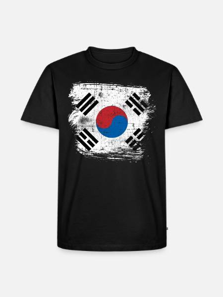 South Korea - Men's Premium Organic T-Shirt - black