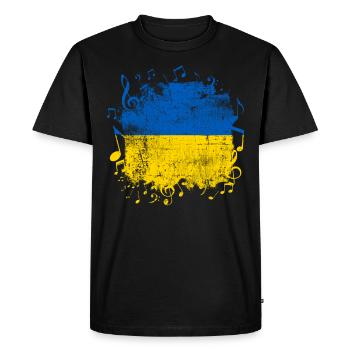 Ukraine - T-shirt Premium bio Homme - noir - Devant - Nico (187cm)
