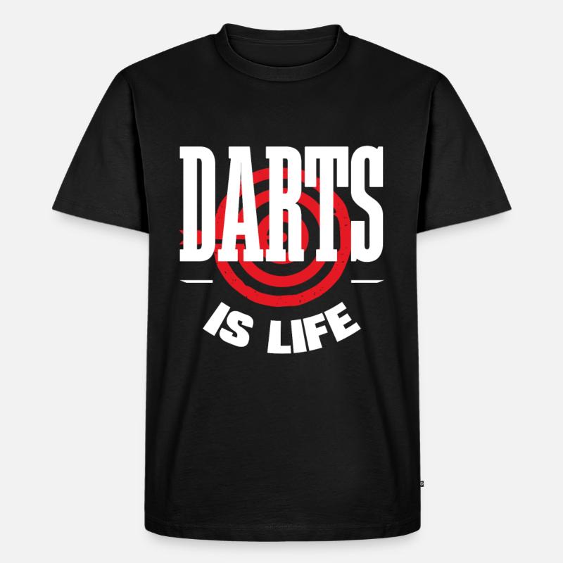 Dart - Männer Premium Bio T-Shirt - Schwarz