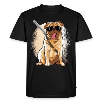 Mobs Hunter Dogs Tshirt - Men's Premium Organic T-Shirt - black - Front - Nico (187cm)