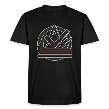 Menuisiers menuisiers signes de corporation Cadeau - T-shirt Premium bio Homme - noir - Devant - Nico (187cm)