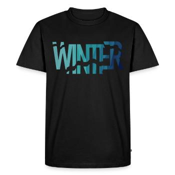 Hiver - T-shirt Premium bio Homme - noir - Devant - Nico (187cm)
