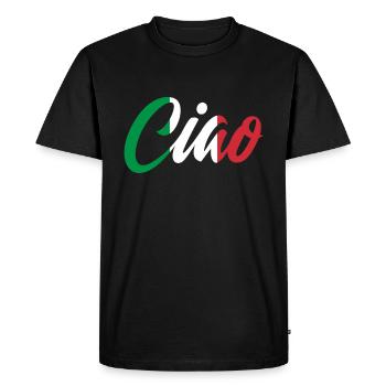 Italy - Men's Premium Organic T-Shirt - black - Front - Nico (187cm)