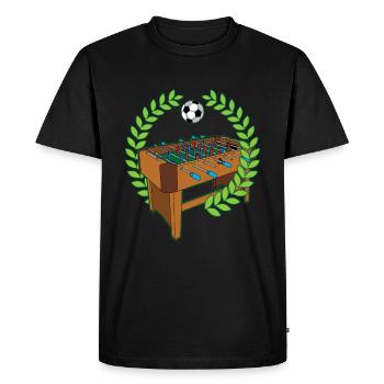 Table football Table kicker Pubs Humor - Men's Premium Organic T-Shirt - black - Front - Nico (187cm)