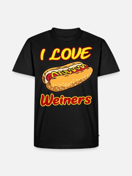 I LOVE WEINERS - Men's Premium Organic T-Shirt - black