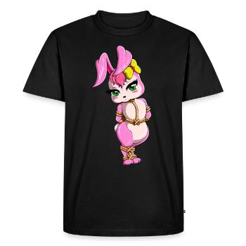 Lapin lapin bdsm la servitude lapin shibari soumis - T-shirt Premium bio Homme - noir - Devant - Nico (187cm)