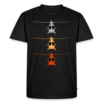 Helikopter - Hubschrauber - Männer Premium Bio T-Shirt - Schwarz - Vorne - Nico (187cm)