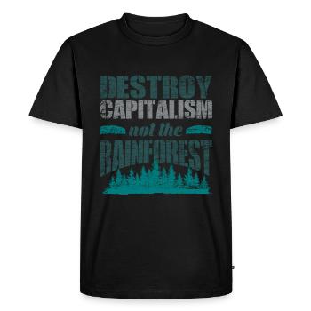 Rainforest environmental protection - Men's Premium Organic T-Shirt - black - Front - Nico (187cm)