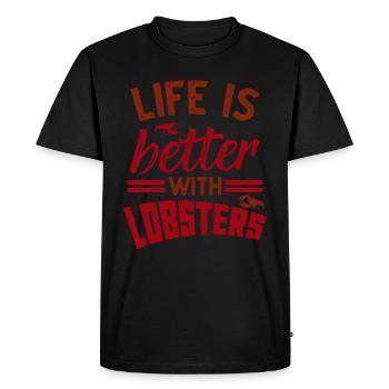 homard - T-shirt Premium bio Homme - noir - Devant - Nico (187cm)