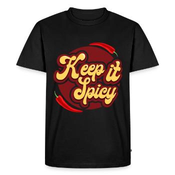 Cooking chilli - Men's Premium Organic T-Shirt - black - Front - Nico (187cm)
