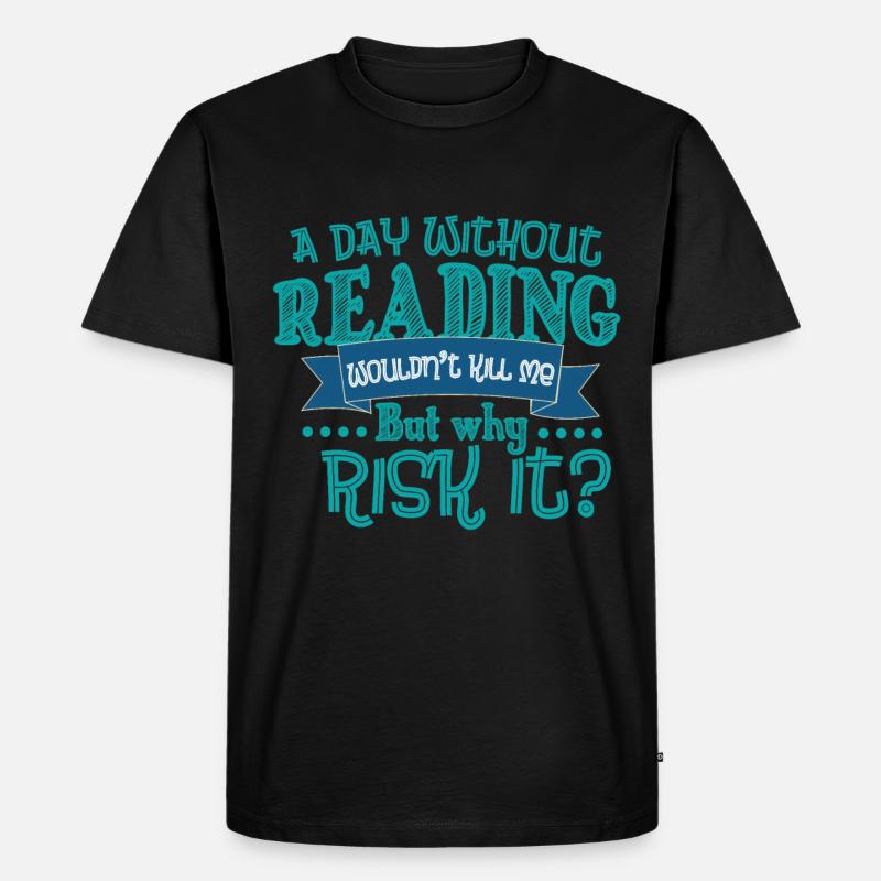 Lesen - Männer Premium Bio T-Shirt - Schwarz