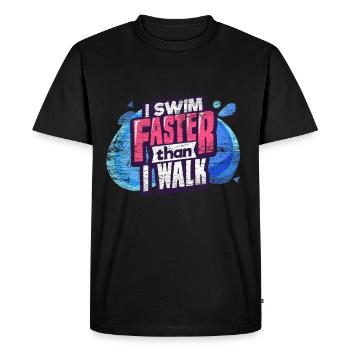 natation - T-shirt Premium bio Homme - noir - Devant - Nico (187cm)