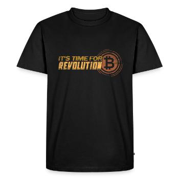Bitcoin - T-shirt Premium bio Homme - noir - Devant - Nico (187cm)
