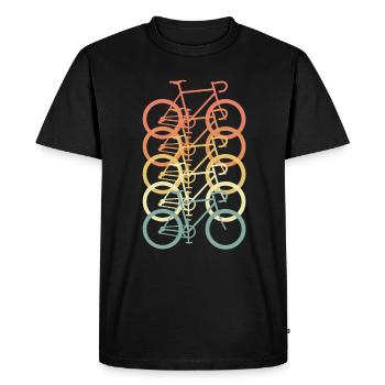 Bicycle retro racing bike - Men's Premium Organic T-Shirt - black - Front - Nico (187cm)