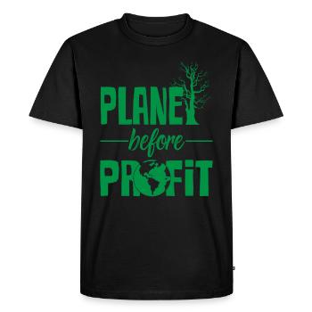 Climate protection - Men's Premium Organic T-Shirt - black - Front - Nico (187cm)
