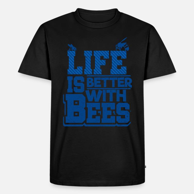 Bienen - Männer Premium Bio T-Shirt - Schwarz