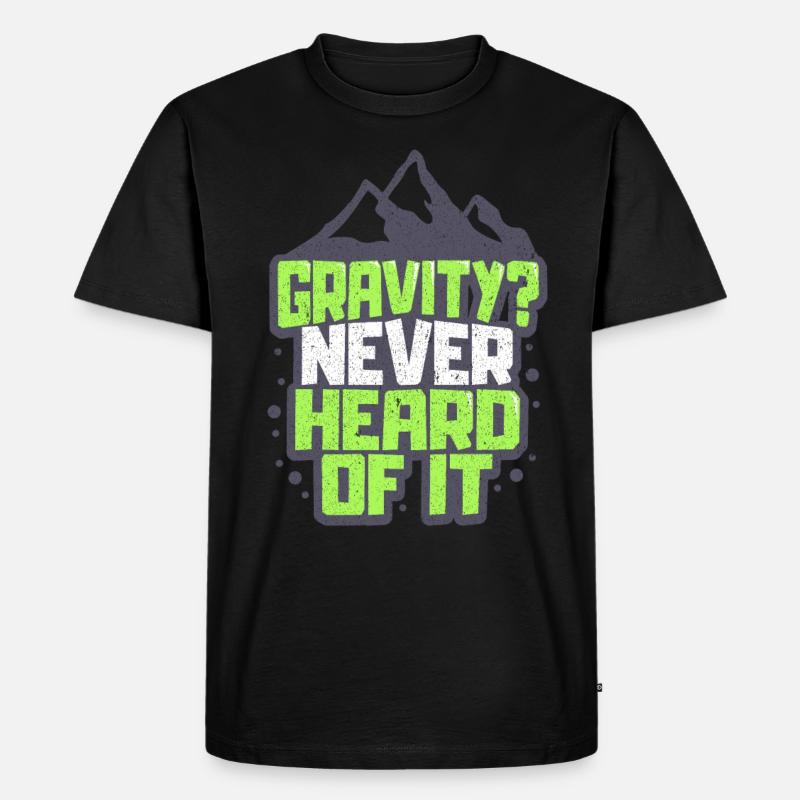 Kletterer Klettern Bouldern - Männer Premium Bio T-Shirt - Schwarz