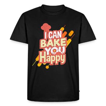 Cuire le boulanger - T-shirt Premium bio Homme - noir - Devant - Nico (187cm)