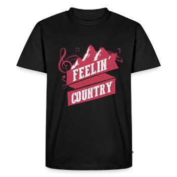 Musique country - T-shirt Premium bio Homme - noir - Devant - Nico (187cm)