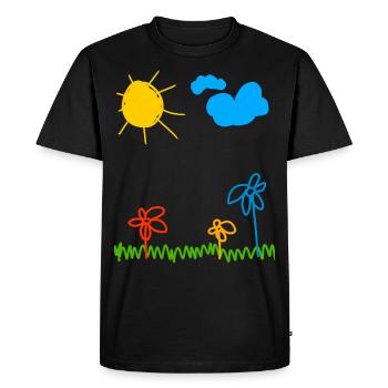 Peindre les enfants - T-shirt Premium bio Homme - noir - Devant - Nico (187cm)