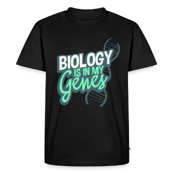 Biologie - T-shirt Premium bio Homme - noir - Devant - Nico (187cm)