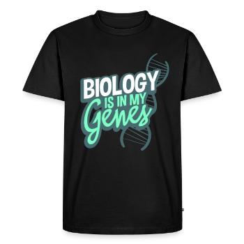 Biologie - T-shirt Premium bio Homme - noir - Devant - Nico (187cm)