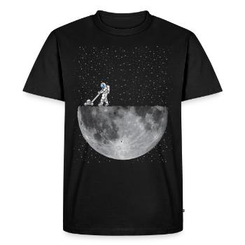 ASTRONAUT NETTOYANT LA LUNE - T-shirt Premium bio Homme - noir - Devant - Nico (187cm)