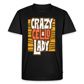 cello - Men's Premium Organic T-Shirt - black - Front - Nico (187cm)