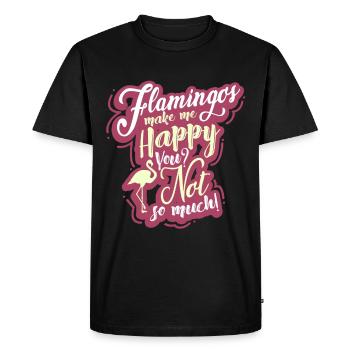 flamingo - Men's Premium Organic T-Shirt - black - Front - Nico (187cm)