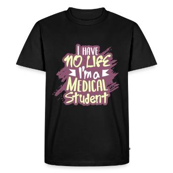 Étudiant en médecine - T-shirt Premium bio Homme - noir - Devant - Nico (187cm)