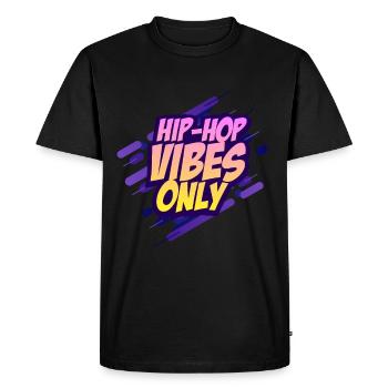 hip hop - Men's Premium Organic T-Shirt - black - Front - Nico (187cm)