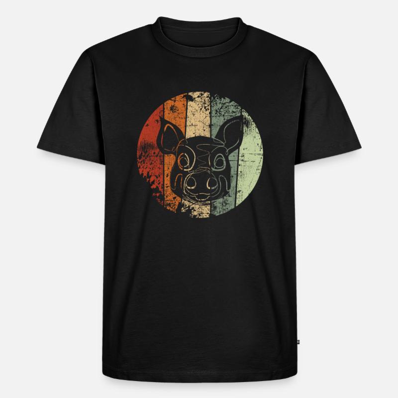 Schwein - Männer Premium Bio T-Shirt - Schwarz