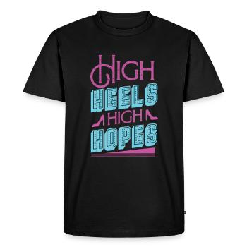 High Heels - Men's Premium Organic T-Shirt - black - Front - Nico (187cm)