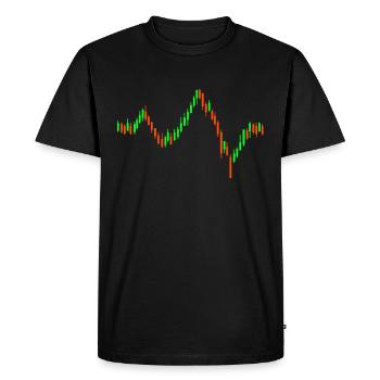 Stock Exchange - Stocks - Heartbeat - Men's Premium Organic T-Shirt - black - Front - Nico (187cm)