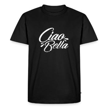 Ciao Bella Italy - Men's Premium Organic T-Shirt - black - Front - Nico (187cm)