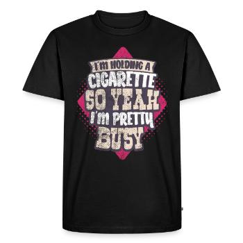 Les fumeurs fument des cigarettes - T-shirt Premium bio Homme - noir - Devant - Nico (187cm)