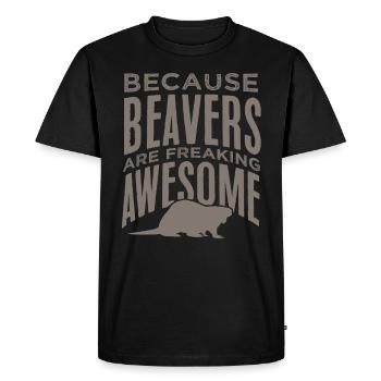 Biber - Männer Premium Bio T-Shirt - Schwarz - Vorne - Nico (187cm)