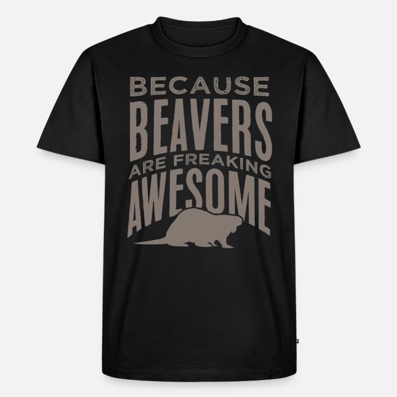 Biber - Männer Premium Bio T-Shirt - Schwarz