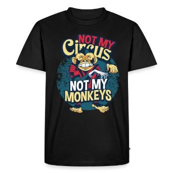 singe - T-shirt Premium bio Homme - noir - Devant - Nico (187cm)
