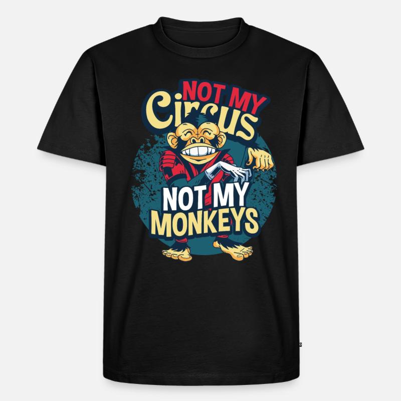 Affe - Männer Premium Bio T-Shirt - Schwarz