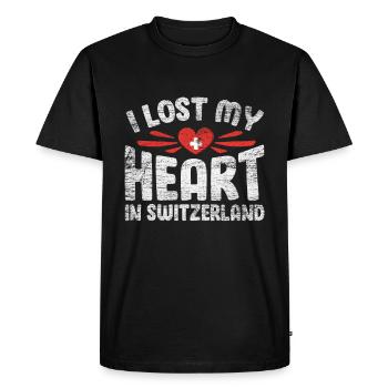 Switzerland - Men's Premium Organic T-Shirt - black - Front - Nico (187cm)