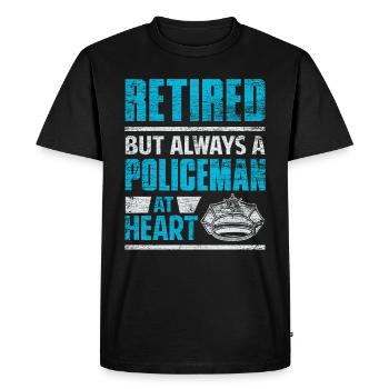 Police pensioner cop retirement - Men's Premium Organic T-Shirt - black - Front - Nico (187cm)