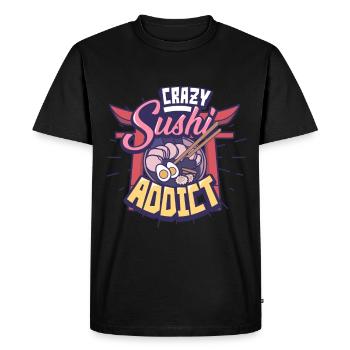 Sushi - T-shirt Premium bio Homme - noir - Devant - Nico (187cm)