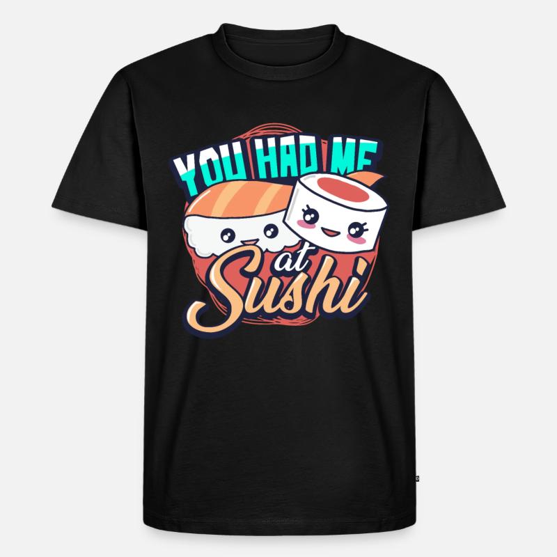 Sushi - Männer Premium Bio T-Shirt - Schwarz