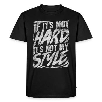 Hardstyle techno music - Men's Premium Organic T-Shirt - black - Front - Nico (187cm)