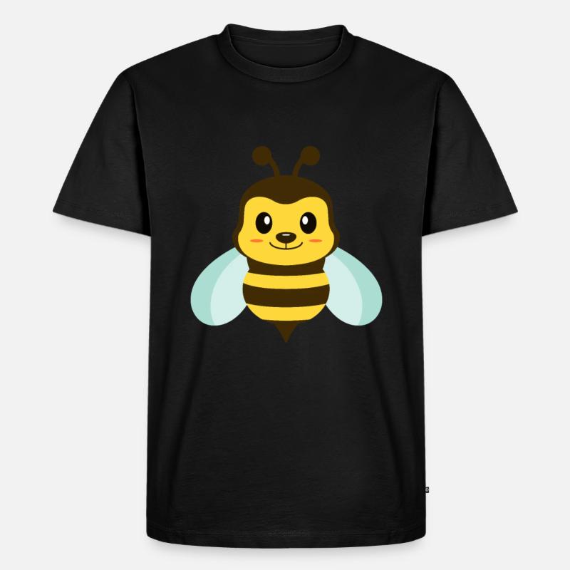 Hummel Biene - Männer Premium Bio T-Shirt - Schwarz