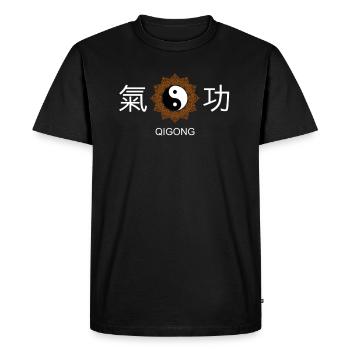 Qigong Yin Yang mandala meditation gift idea - Men's Premium Organic T-Shirt - black - Front - Nico (187cm)