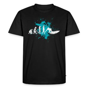 Surfeurs surfant - T-shirt Premium bio Homme - noir - Devant - Nico (187cm)